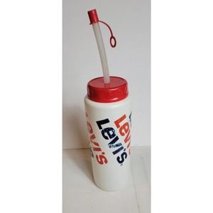 Vintage‎ Levi's Spellout Plastic Water Bottle 1980s 1990s VTG Levi